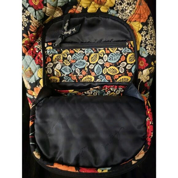 Large Quilted Vera Bradley Laptop Backpack--- Colorful Happy Snails Flor…